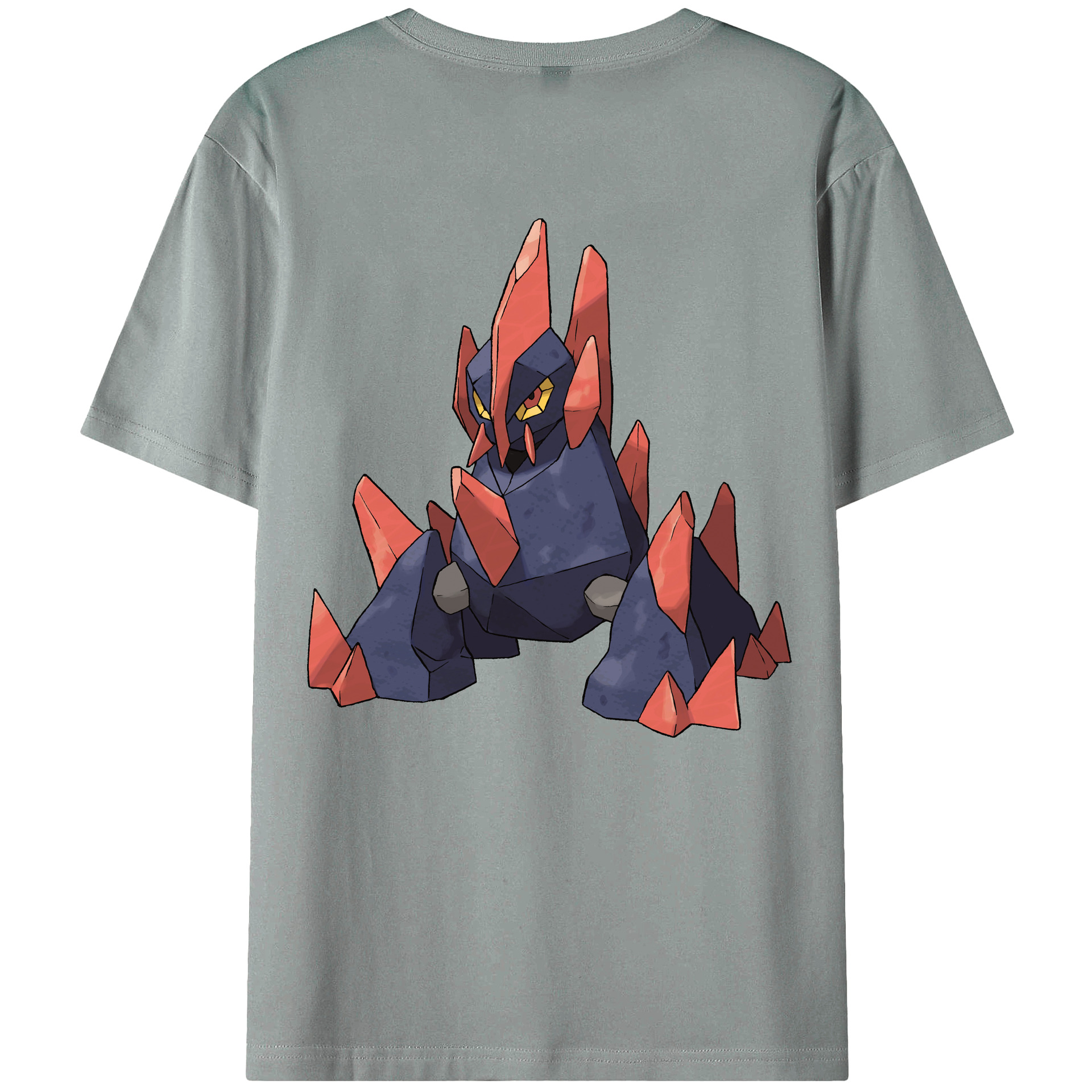 （画像用） ポケットモンスター Pokémon 綿100％ メンズ半袖Tシャツ（バックプリント） 通気性